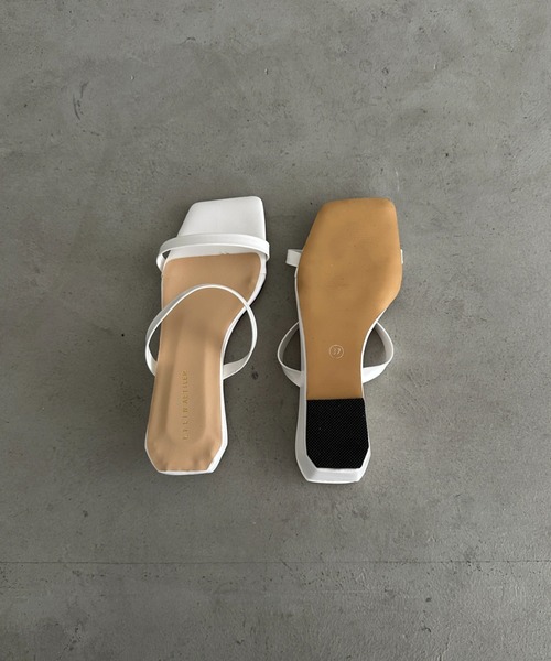 MYMOOD.（マイムード）の「スクエアトゥミュールサンダル（サンダル・レディース・ベージュ/ホワイト/ブラック・23.5cm/24.5cm）」の19枚目の写真