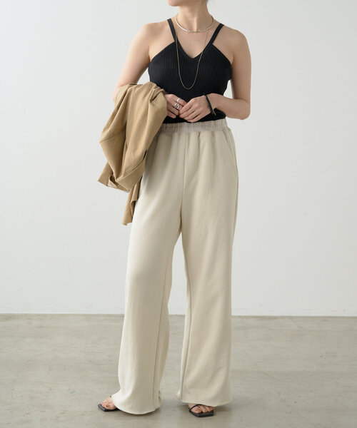 Omekashi（オメカシ）の「カップ付リブニットキャミ（キャミソール・レディース・ブラック/ベージュ・FREE）」の19枚目の写真