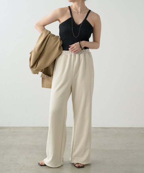 Omekashi（オメカシ）の「カップ付リブニットキャミ（キャミソール・レディース・ブラック/ベージュ・FREE）」の18枚目の写真