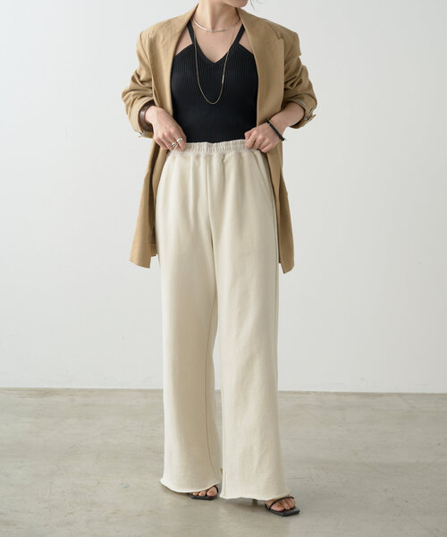 Omekashi（オメカシ）の「カップ付リブニットキャミ（キャミソール・レディース・ブラック/ベージュ・FREE）」の12枚目の写真