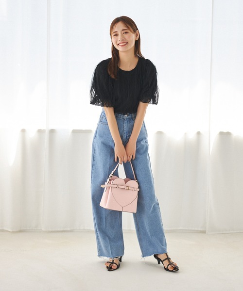 mysty woman(ミスティウーマン)の「チュールレーシークルーネックプルオーバー 128892(シャツ/ブラウス・レディース・オフホワイト/ブラック・FREE)」の15枚目の写真