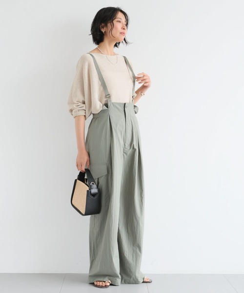 BARNYARDSTORM（バンヤードストーム）の「BARNYARDSTORM / ワイドサロペット（サロペット/オーバーオール・レディース・ブラック/カーキ・FREE）」の6枚目の写真