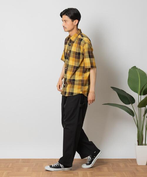 BACK NUMBER（バックナンバー）の「BACK NUMBER(バックナンバー)【メンズ】マドラスチェック半袖レギュラーシャツ（シャツ/ブラウス・メンズ・ホワイト×ブルー/ブラウン・S/M/L/XL）」の9枚目の写真