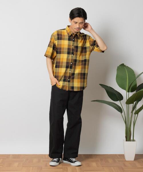 BACK NUMBER（バックナンバー）の「BACK NUMBER(バックナンバー)【メンズ】マドラスチェック半袖レギュラーシャツ（シャツ/ブラウス・メンズ・ホワイト×ブルー/ブラウン・S/M/L/XL）」の10枚目の写真