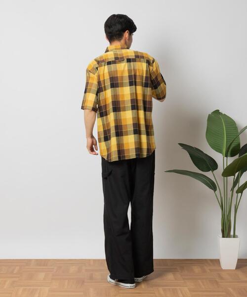 BACK NUMBER（バックナンバー）の「BACK NUMBER(バックナンバー)【メンズ】マドラスチェック半袖レギュラーシャツ（シャツ/ブラウス・メンズ・ホワイト×ブルー/ブラウン・S/M/L/XL）」の11枚目の写真