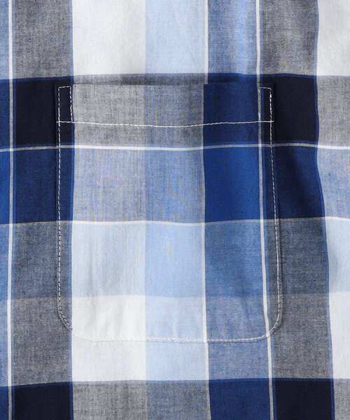 BACK NUMBER（バックナンバー）の「BACK NUMBER(バックナンバー)【メンズ】マドラスチェック半袖レギュラーシャツ（シャツ/ブラウス・メンズ・ホワイト×ブルー/ブラウン・S/M/L/XL）」の22枚目の写真