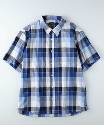 BACK NUMBER(バックナンバー)【メンズ】マドラスチェック半袖レギュラーシャツ