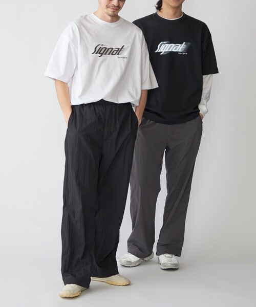 SHIPS（シップス）の「SHIPS:〈遮熱/UVカット/吸水速乾/接触冷感〉SHELTECH(R) ワイドストレート パンツ（その他パンツ・メンズ・ブラック/チャコールグレー・SMALL/LARGE/MEDIUM）」の3枚目の写真