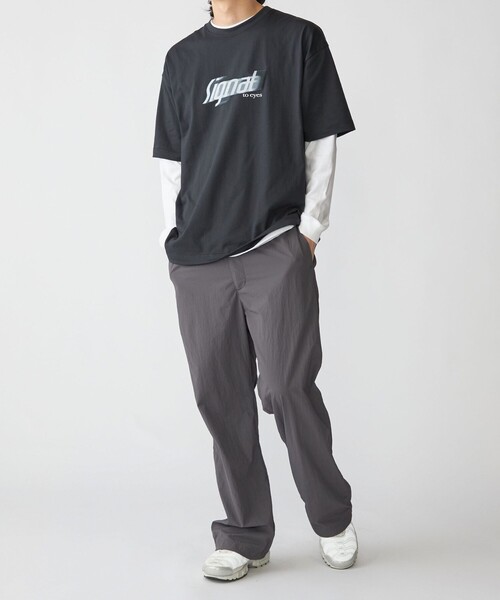 SHIPS（シップス）の「SHIPS:〈遮熱/UVカット/吸水速乾/接触冷感〉SHELTECH(R) ワイドストレート パンツ（その他パンツ・メンズ・ブラック/チャコールグレー・SMALL/LARGE/MEDIUM）」の5枚目の写真