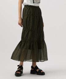 BAYFLOW | [軽量シアーで涼しげ]シャーリングジャガードスカート(スカート)