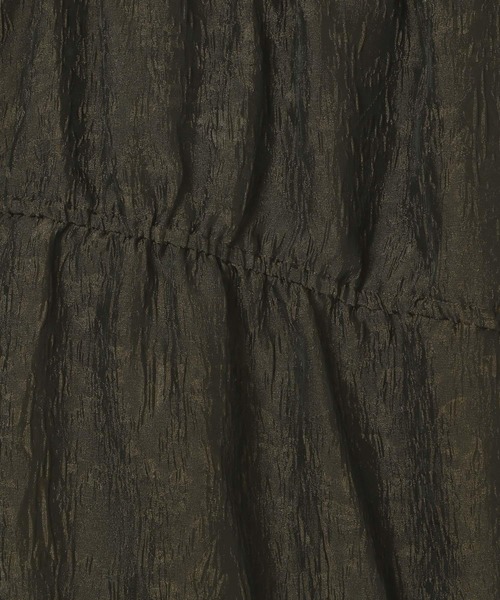 BAYFLOW（ベイフロー）の「[軽量シアーで涼しげ]シャーリングジャガードスカート（スカート・レディース・カーキ/ブラック・FREE）」の9枚目の写真