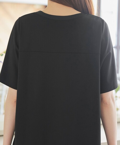 セール】【洗える】 メッシュプリーツドッキングプルオーバー（T