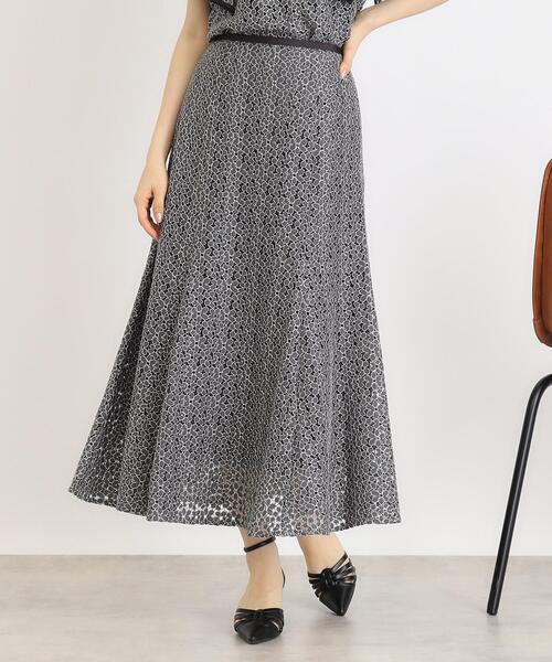 index(インデックス)の「◆ミニフラワーレースフレアスカート【洗濯機洗い可】(スカート・レディース・ブルー系9/アイボリー系7/チャコール/ベージュ系その他7・36/38/40/42)」の21枚目の写真