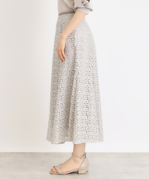 index(インデックス)の「◆ミニフラワーレースフレアスカート【洗濯機洗い可】(スカート・レディース・ブルー系9/アイボリー系7/チャコール/ベージュ系その他7・36/38/40/42)」の14枚目の写真