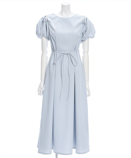 clear（クリア）の「2way袖バルーン半袖ロングワンピース≪2024SS≫（ワンピース・レディース・ネイビー/サックスブルー/ライトベージュ・F）」の11枚目の写真