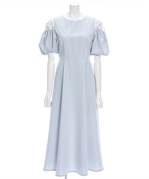 clear（クリア）の「2way袖バルーン半袖ロングワンピース≪2024SS≫（ワンピース・レディース・ネイビー/サックスブルー/ライトベージュ・F）」の10枚目の写真