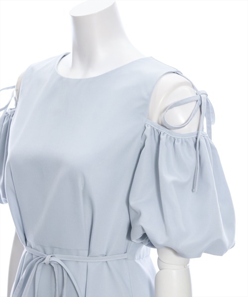 clear（クリア）の「2way袖バルーン半袖ロングワンピース≪2024SS≫（ワンピース・レディース・ネイビー/サックスブルー/ライトベージュ・F）」の14枚目の写真