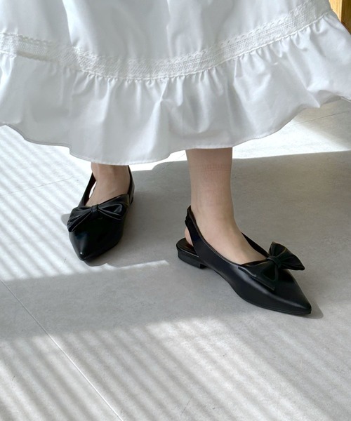 3.3 Field Trip （3.3フィールドトリップ）の「3.3 Field Trip／リボン パンプス(取り外し可能)（サンダル・レディース・その他1/ブラック・LARGE/MEDIUM）」の8枚目の写真