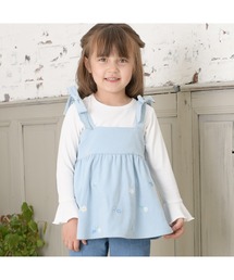 KP | 肩リボンビスチェ&長袖Tシャツセット(110~150)(Tシャツ/カットソー)