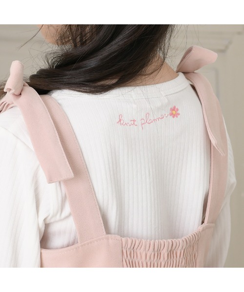 【セール】肩リボンビスチェ&長袖Tシャツセット(110～150)（Tシャツ/カットソー）｜KP（ケーピー）