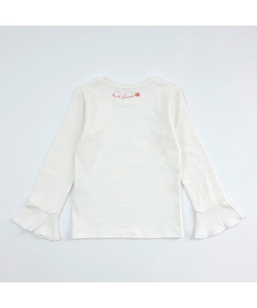 【セール】肩リボンビスチェ&長袖Tシャツセット(110～150)（Tシャツ/カットソー）｜KP（ケーピー）