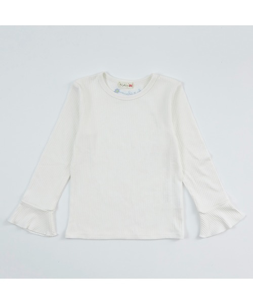 【セール】肩リボンビスチェ&長袖Tシャツセット(110～150)（Tシャツ/カットソー）｜KP（ケーピー）