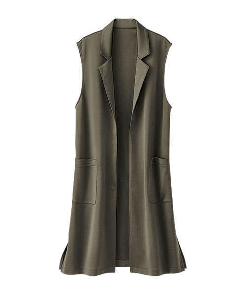 BELLUNA PLUS(ベルーナ)の「ロングベスト付ジャケットアンサンブル(テーラードジャケット・レディース・ベージュ/モカ・X-LARGE/LARGE/MEDIUM)」の19枚目の写真