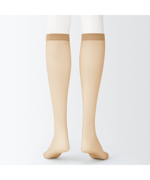 無印良品（ムジルシリョウヒン）の「婦人　サポートタイプ・２０デニール　ひざ下丈ストッキング（３足組）（タイツ/ストッキング・レディース・ベージュ系1/ベージュ系・23-25cm）」の10枚目の写真