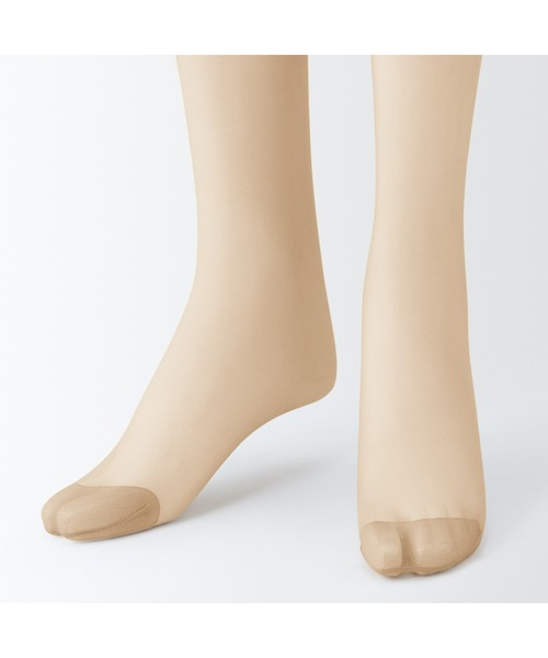 無印良品（ムジルシリョウヒン）の「婦人　サポートタイプ・２０デニール　ひざ下丈ストッキング（３足組）（タイツ/ストッキング・レディース・ベージュ系1/ベージュ系・23-25cm）」の9枚目の写真