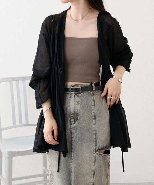 mystic（ミスティック）の「【4色展開】ティアードニットカーディガン（カーディガン/ボレロ・レディース・オフホワイト/ブラウン/ベージュ/ブラック・FREE）」の10枚目の写真