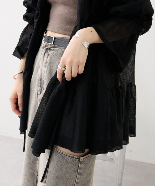 mystic（ミスティック）の「【4色展開】ティアードニットカーディガン（カーディガン/ボレロ・レディース・オフホワイト/ブラウン/ベージュ/ブラック・FREE）」の15枚目の写真