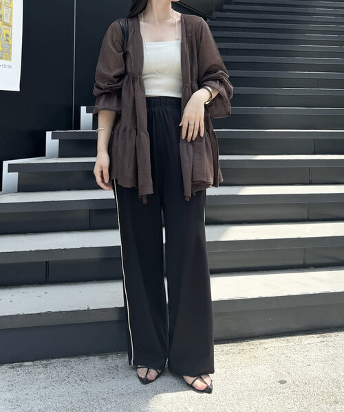 mystic（ミスティック）の「【4色展開】ティアードニットカーディガン（カーディガン/ボレロ・レディース・オフホワイト/ブラウン/ベージュ/ブラック・FREE）」の20枚目の写真