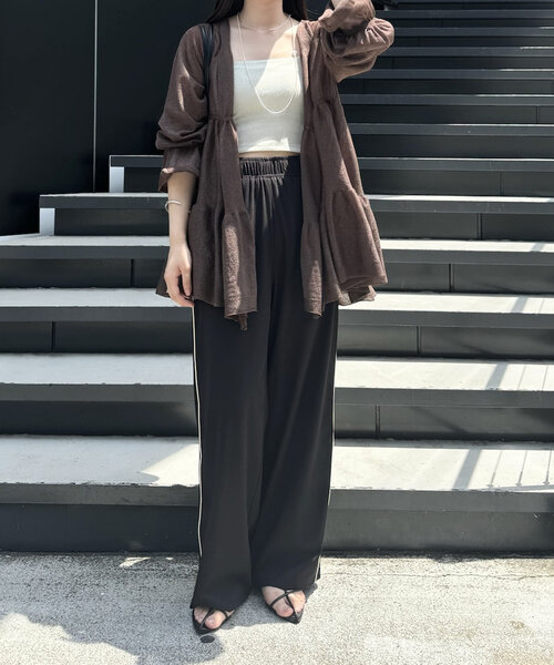 mystic（ミスティック）の「【4色展開】ティアードニットカーディガン（カーディガン/ボレロ・レディース・オフホワイト/ブラウン/ベージュ/ブラック・FREE）」の21枚目の写真