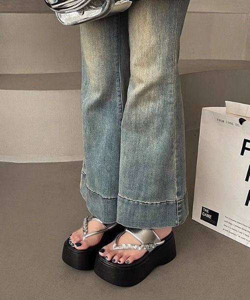 Sibra（シブラ）の「厚底サンダル（サンダル・レディース・シルバー/ブラック・M/L/S）」の10枚目の写真