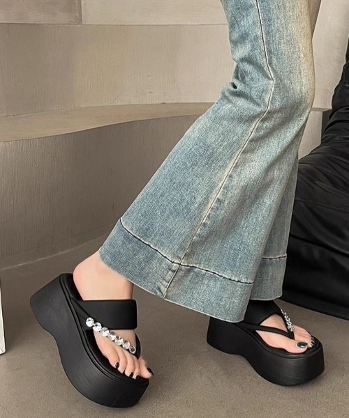 Sibra（シブラ）の「厚底サンダル（サンダル・レディース・シルバー/ブラック・M/L/S）」の12枚目の写真