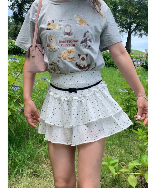 suzie angel(スージー エンジェル)の「ドット フリル ミニスカート(スカート・レディース・ホワイト・M)」の16枚目の写真