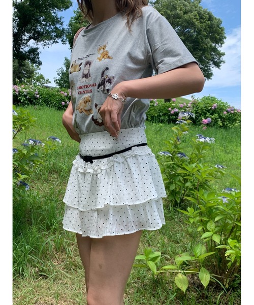 suzie angel(スージー エンジェル)の「ドット フリル ミニスカート(スカート・レディース・ホワイト・M)」の17枚目の写真
