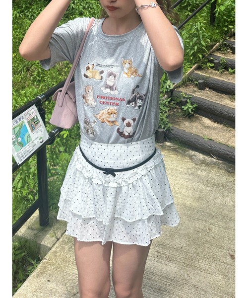 suzie angel(スージー エンジェル)の「ドット フリル ミニスカート(スカート・レディース・ホワイト・M)」の11枚目の写真
