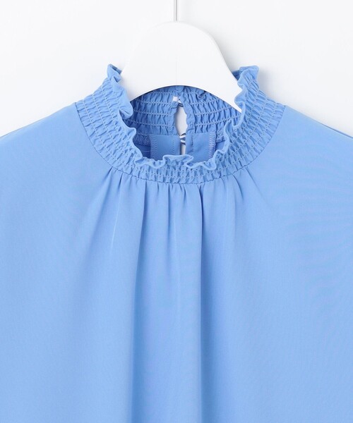 Feroux(フェルゥ)の「【洗える】スタンドネックブラウス(シャツ/ブラウス・レディース・ホワイト系/ブラック系/ブルー系・F)」の18枚目の写真