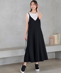 【洗える】フレアキャミソール ワンピース