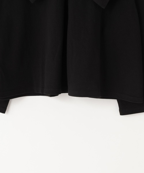 LOWRYS FARM（ローリーズファーム）の「リボン２ＷＡＹプルオーバーＬＳ　 145385（Tシャツ/カットソー・キッズ・ブラック/グレー・FREE）」の6枚目の写真