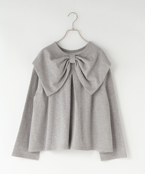 【新品】リボンモチーフカットソー セール】リボン2WAYプルオーバーLS 145385（Tシャツ/カットソー