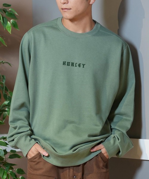 【セール】Hurley/ハーレー トレーナー クルーネック スウェット ロゴ オールドイングリッシュ 裏起毛 MCFL242022（スウェット）｜Hurley （ハーレー） 7,480円