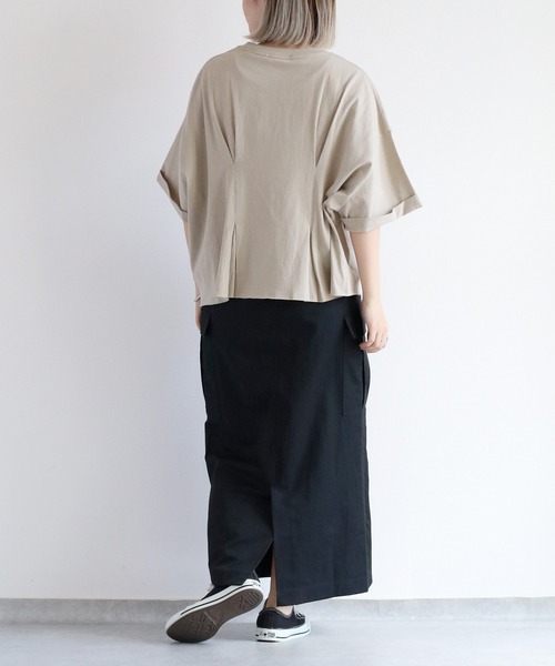 cepo(セポ)の「フロントタックショートスリーブTee(Tシャツ/カットソー・レディース・ベージュ/オフホワイト/ブラック・M)」の22枚目の写真