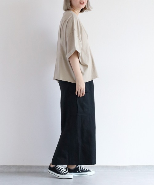 cepo(セポ)の「フロントタックショートスリーブTee(Tシャツ/カットソー・レディース・ベージュ/オフホワイト/ブラック・M)」の21枚目の写真