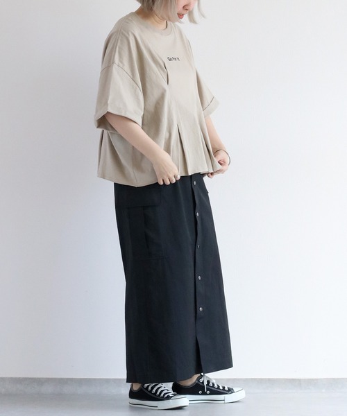 cepo(セポ)の「フロントタックショートスリーブTee(Tシャツ/カットソー・レディース・ベージュ/オフホワイト/ブラック・M)」の20枚目の写真