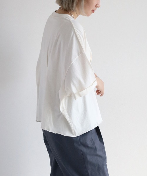 cepo(セポ)の「フロントタックショートスリーブTee(Tシャツ/カットソー・レディース・ベージュ/オフホワイト/ブラック・M)」の16枚目の写真