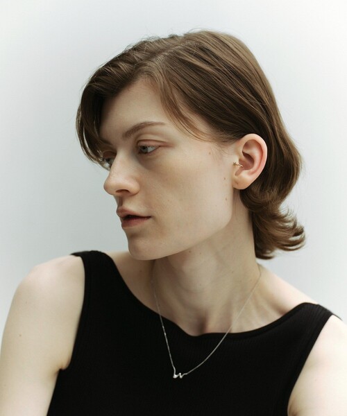 and cloud（アンドクラウド）の「Drawing Necklace（ネックレス・レディース・シルバー/ブラック・FREE）」の7枚目の写真