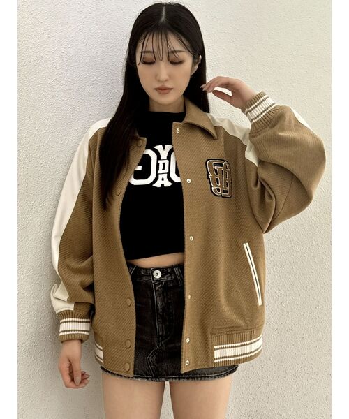 GYDA（ジェイダ）の「Symmetry GYDAインターシャニットトップス（ニット/セーター・レディース・ピンク/オフホワイト/ブラック・FREE）」の16枚目の写真