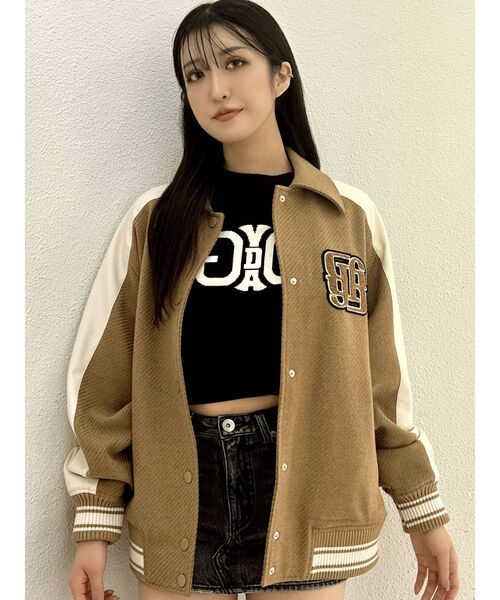 GYDA（ジェイダ）の「Symmetry GYDAインターシャニットトップス（ニット/セーター・レディース・ピンク/オフホワイト/ブラック・FREE）」の17枚目の写真